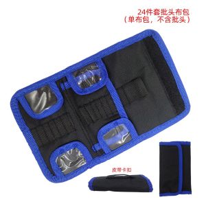 6.35 Bit Drill Bit Kit Electric Cutter Head Portable Bag Pneumatic Screwdriver Bits Bit Handle Storage Cloth Bag