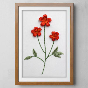 Bộ Vật Liệu Thêu Tay DIY Đơn Giản Cho Phòng Khách Thêu 3D Thêu Ruy Băng 2025 Bộ Đồ Thêu Cho Trẻ Em Thêu Tự Làm