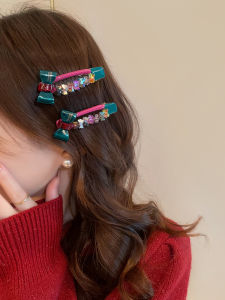 กิ๊บติดผมอะครีลิกประดับเพชรสีสันสดใสสไตล์เกาหลี ปมผีเสื้อ กิ๊บติดผมหน้าผาก กิ๊บปากเป็ด สไตล์หรูหรา