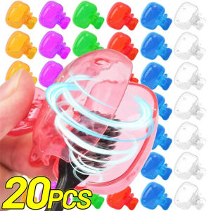 Dzoey 20/1ชิ้นฝาครอบหัวแปรงคลิปแปรงสีฟันแบบพกพาหมวกป้องกันตั้งแคมป์เดินป่าท่องเที่ยวผ้าคลุมกันฝุ่นอุปกรณ์ในห้องน้ำ