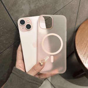 Ultra-Thin Magnetic Invisible Ice Blue iPhone 13 15 pro Max 11 12 Womens Protective Case Transparent Hard 14 plus Couples Cover