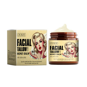 【Hot Sale】Ouhoe Beef Tallow Cream And Honey Balm Moisturizing Beef Tallow Serum Body Lotion Grass Fed Grass Finished Face Lip Care Reduce Redness Repair Soothing Nourishing Moisturizer Improve Dryness Rough Oil Control Beauty Products(120g)