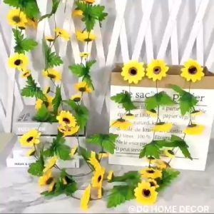 Hoa Giả Dây Hoa Hướng Dương Dài 25m Trang Trí Nhà Cửa Ban Công Hành Lang Sân Vườn DG-417