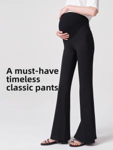 SELLYNEAR | Pregnancy Split Bell-bottom Pants Fashionable Loose Fit Slimming