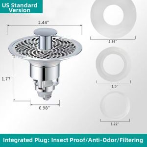 Anti-Clogging Press-Type Pop-Up Drain Fitting
