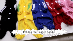Fashion Dog Puppy Clothes Pet Jumpsuit Cat Sport Clothes Dog Hoodie Pet Four Legged Clothes