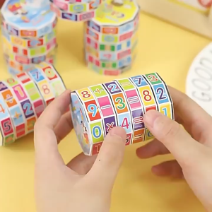 Gratis Semua - Mainan Edukasi Anak Rubik Kubus / Mainan Edukasi Matematika Anak Puzzle Putar / Educational Number Puzzle Cylinder