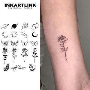 Simple Line Pattern Temporary Tattoo: Lasts Up to 15 Days & New Technology Magic Waterproof Semi-Permanent Sticker
