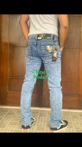 Celana Panjang Jeans Snow Wash Black Pria Skinny Slimfit Stretch Melar Cowok Laki Dewasa Cowo