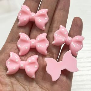 10Pcs Assorted Glossy Bows Pink White Black for Valentine New Year Crafts Decor