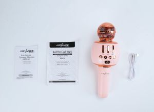 Mic Bluetooth Karaoke Advance AMS 38 ams38 - Jangkauan Bluetooth +/-12m - Baterai 1200 mAh - Noise Reduction - Tweeter Assisted Bass - High Precision Grinding - T.S.A