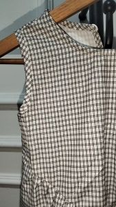 Dress Anak Perempuan Import Kotak-Kotak Tanpa Gambar Simple Label Kancing Belakang