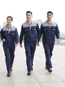 Safety Work Jacket for Men & Women Workwear Clothes Uniform Coverall Suits Labor Reflector Factory Staff Occupational Attire Long Sleeve Insurance Mechanics Coat