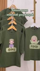 Kaos Anak Couple Sibling Motif Series Kakak Adik 1 - 12 Tahun