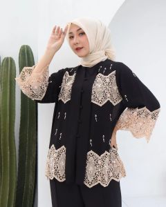 [COD]-STELAN TERLARIS -STELAN MAHARANI APLIKASI BORDIR MIX PAYET MUTIARA MODEL KAFTAN PREMIUM BUTIK