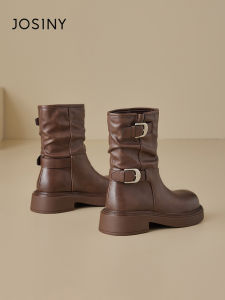 Josiny | Women Autumn Winter New Martin Boots Mid Calf