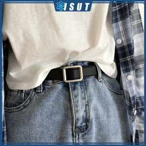 Women Belt Adjustable With Square Buckle Belt Women Ladys Metal Buckle Waist Belt Korean Fashion Women Belts Leather Metal Buckle Simple Wild Korean Fashion Belt
