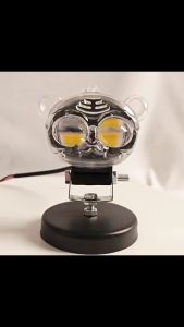 Electric Motorcycle Tiger Head White Yellow Spot Light Flashing Led High And Low Beam Light