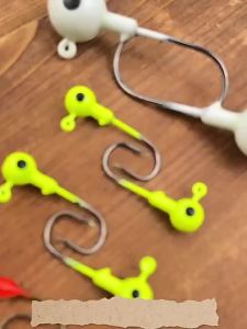 WODJYJ 10pcs 3.5g 5g 7g 10g 12g 14g 18g colorful fishing jig head hook for soft lure bait fishing hook