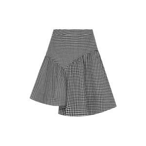 Plaid Splicing Design Midi Skirt for Petite