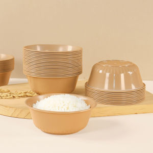 High-End Disposable Bowl Thick Rice Hull Food Grade Hard Bowl Degradable Eco-Friendly Bowl for Home Use And Special Guests