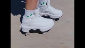 Four-Wheel Heelys Invisible Wheel the Skating Shoes Children Skate Shoes Transformative Shoes Breathing Light Skates Double-Row Roller Skates