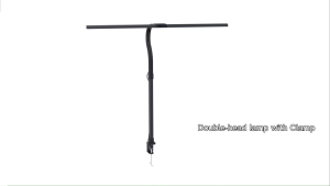 [✅SG Ready Stock] Desk Lamp Double Head LED Light Eyes Care Adjustable Clamp-on Desk Lamp For Study Gaming Work