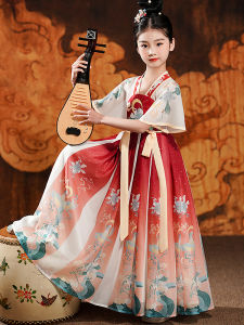 Elegant Hanfu Childrens Costume for Girls Summer Ancient Chinese Dance Performance Outfit Super Fairy Tale Little Girl Dress