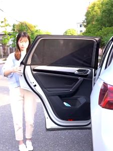 มุ้งกันยุงรถยนต์ ผ้าม่านรถยนต์ ม่านกันยุงรถยนต์ มุ้งครอบประตูรถยนตร์ สีดำ ฟรีไซส์ ผ้านิ่มแข็งแรง แบบสวมยางยืด มุ้งรถยนต์