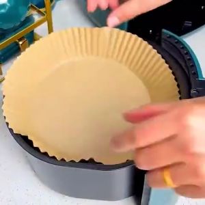 50pcs 100pcs Air Fryer Paper Liner Disposable Parchment Paper for Air fryer Oil-proof Paper Sheet 6.3" Round Non-Stick Air Fryer Liners Baking Paper for Oven Kitchen Baking Accessories