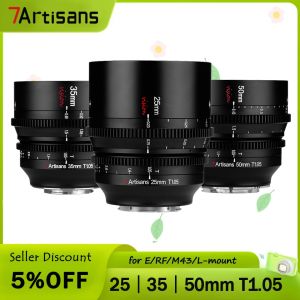 7artisans 25mm 35mm 50mm T1.05 APS-C format Cine Cinematic Lens Professional Mirrorless Camera Lens