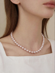 YISHU | 2026 New Rose Pink Pearl Necklace Light Luxury French Elegant
