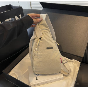 Trendy Brand Chest Bag Mens and Womens Phone Crossbody Bag Fashion Minimalist Cycling Bag Casual All-Matching and Lightweight Sports Style Small Backpack