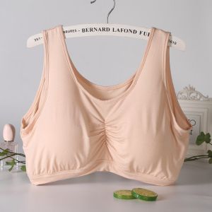 Plus Size Plus Size Ladies Middle-Aged Mom Pregnant Women Modal Wireless Sports Sleep Underwear Vest Bra Female Bra