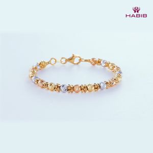HABIB Oro Italia 916 Yellow White and Rose Gold Bangle (for baby) GB90940923(BBY)-TI