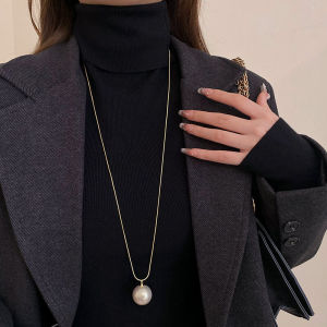 Exaggerated Large Pearl Necklace Womens Fashion 2025 New Popular Clavicle Chain Luxury Sensation Sweater Chain Jewelry
