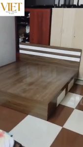 Giường gỗ cao cấp - Giường ngủ 1m21m41m61m8 có 2 hộc kéo