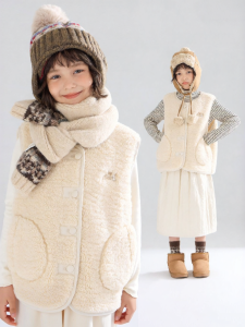MUCMUKN | Imitation Lamb Flannel Vintage Matchable Girls Vest New Winter Style