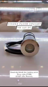 Vinder Lampu Lantai Underground LED Floor Uplight 1w 3w / 1 3 watt 12v 12 volt dc Outdoor