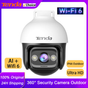 Tenda Security Cameras Outdoor WiFi 6 Camera 5MP 360° Pan/Tilt Color Night Vision Patrol Mode AI Human/Vehicle Detection