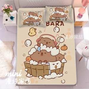 Bộ Ba Món Chăn Lụa Băng in Họa Tiết Mềm Mại Có Thể Giặt Máy Cho Phòng Ký Túc Xá Sinh Viên Chăn Lụi Băng Mát Mẻ Mùa Hè