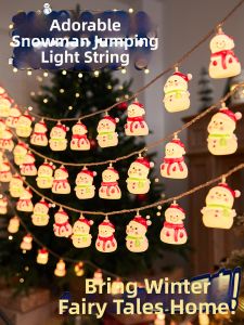 BEAUTY IN THE LIGHT | Christmas Snowman Decorative Light String for Indoor Scene Decoration