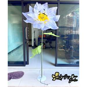 standing Aksesoris bunga lampu motif bunga Teratai dekorasi pelaminan / Bunga lampu hias photogrgraphi / bunga Flower Hiasan diameter 70cm