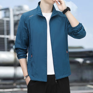 เสื้อแจ็คเก็ตกันแดดผ้าไหมน้ำแข็งสำหรับผู้ชาย ฤดูร้อนปี 2025 ใหม่ เสื้อคลุมกันแดดบางๆ ลำลอง กันยูวี สำหรับตกปลากลางแจ้ง