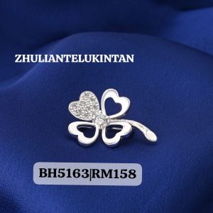 [BH5163] Zhulian Kerongsang Anti Karat/ Rhodium Plated Clips Brooch Jewellery