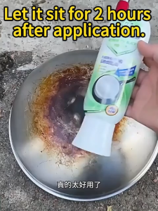 Pot bottom cleaning brush Burn mark cleaner oil stain cleaner spray Pots Pans Stovetop Wok Pot