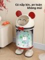 XINGYOU | Thùng Rác Hình Tai Thỏ Đáng Yêu Với Hai ngăn Và Nắp. 