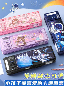 กล่องเครื่องเขียนอเนกประสงค์พร้อมรหัสผ่านล็อคกล่องดินสออัตโนมัติสําหรับเด็กผู้ชายกลไกอัจฉริยะกล่องปากกาเด็กสําหรับเด็กผู้หญิงกล่องเก็บอนุบาลความจุขนาดใหญ่สําหรับชั้นประถมศึกษาปีที่ 1