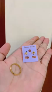 Bonus Cincin-Anting Tusuk Boba Glosi Titanium Wanita Dewasa Dan Anak Anak Anti Karat Dan Anti Luntur