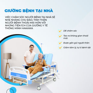GIƯỜNG Y TẾ ĐA CHỨC NĂNG ĐIỀU KHIỂN BẰNG REMOTE  HAKAWA HK-D95  - HÀNG CHÍNH HÃNG - BẢO HÀNH 5 NĂM